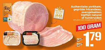 Aanbiedingen Authentieke yorkham, gegrilde fricandeau, ovengebakken kipfilet naturel of tuinkruiden - Huismerk - Coop - Geldig van 14/11/2016 tot 20/11/2016 bij Coop