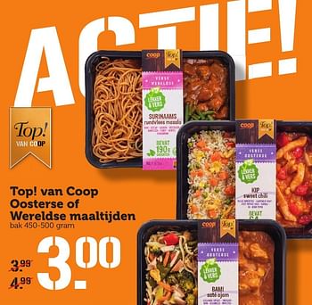 Aanbiedingen Top! van coop oosterse of wereldse maaltijden - Huismerk - Coop - Geldig van 14/11/2016 tot 20/11/2016 bij Coop
