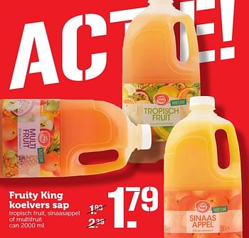 Aanbiedingen Fruity king koelvers sap - Fruity King - Geldig van 14/11/2016 tot 20/11/2016 bij Coop