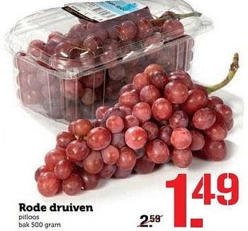 Aanbiedingen Rode druiven - Huismerk - Coop - Geldig van 14/11/2016 tot 20/11/2016 bij Coop