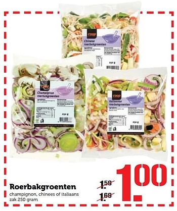 Aanbiedingen Roerbakgroenten - Huismerk - Coop - Geldig van 14/11/2016 tot 20/11/2016 bij Coop