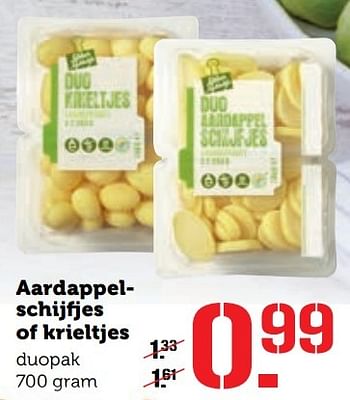 Aanbiedingen Aardappelschij es of krieltjes - Huismerk - Coop - Geldig van 14/11/2016 tot 20/11/2016 bij Coop