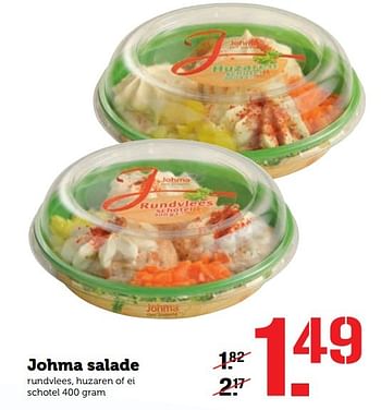 Aanbiedingen Johma salade - Johma - Geldig van 14/11/2016 tot 20/11/2016 bij Coop