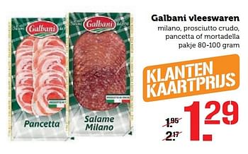 Aanbiedingen Galbani vleeswaren - Galbani - Geldig van 14/11/2016 tot 20/11/2016 bij Coop