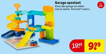 Aanbiedingen Garage speelset - Huismerk - Kruidvat - Geldig van 13/11/2016 tot 20/11/2016 bij Kruidvat