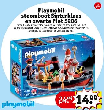 Aanbiedingen Playmobil stoomboot sinterklaas en zwarte piet 5206 - Playmobil - Geldig van 13/11/2016 tot 20/11/2016 bij Kruidvat