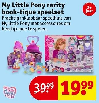 Aanbiedingen My little pony rarity book-tique speelset - My Little Pony - Geldig van 13/11/2016 tot 20/11/2016 bij Kruidvat