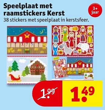 Aanbiedingen Speelplaat met raamstickers kerst - Huismerk - Kruidvat - Geldig van 13/11/2016 tot 20/11/2016 bij Kruidvat