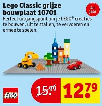 Aanbiedingen Lego classic grijze bouwplaat 10701 - Lego - Geldig van 13/11/2016 tot 20/11/2016 bij Kruidvat