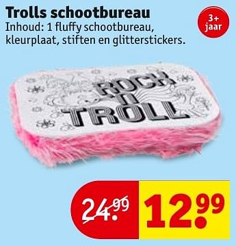 Aanbiedingen Trolls schootbureau - Trolls - Geldig van 13/11/2016 tot 20/11/2016 bij Kruidvat