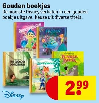 Aanbiedingen Gouden boekjes - Disney - Geldig van 13/11/2016 tot 20/11/2016 bij Kruidvat