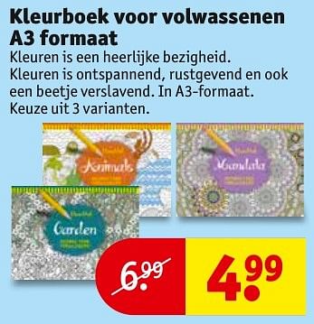 Aanbiedingen Kleurboek voor volwassenen a3 formaat - Huismerk - Kruidvat - Geldig van 13/11/2016 tot 20/11/2016 bij Kruidvat