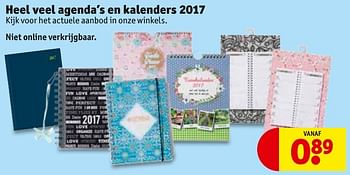 Aanbiedingen Heel veel agenda`s en kalenders 2017 - Huismerk - Kruidvat - Geldig van 13/11/2016 tot 20/11/2016 bij Kruidvat