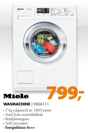 Aanbiedingen Miele wasmachine wda111 - Miele - Geldig van 14/11/2016 tot 20/11/2016 bij Expert