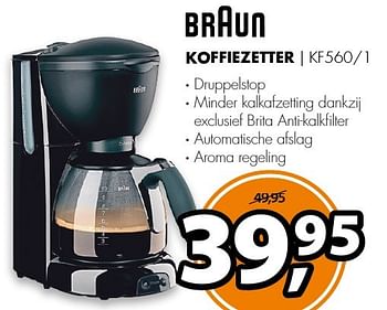Aanbiedingen Braun koffiezetter kf560-1 - Braun - Geldig van 14/11/2016 tot 20/11/2016 bij Expert