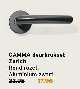 Aanbiedingen Gamma deurkrukset zurich - Gamma - Geldig van 14/11/2016 tot 20/11/2016 bij Gamma