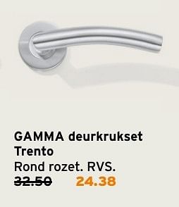 Aanbiedingen Gamma deurkrukset trento - Gamma - Geldig van 14/11/2016 tot 20/11/2016 bij Gamma