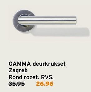 Aanbiedingen Gamma deurkrukset zagreb - Gamma - Geldig van 14/11/2016 tot 20/11/2016 bij Gamma