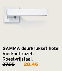 Aanbiedingen Gamma deurkrukset hotel - Gamma - Geldig van 14/11/2016 tot 20/11/2016 bij Gamma