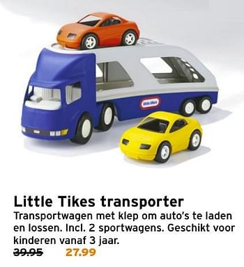 Aanbiedingen Little tikes transporter - Little Tikes - Geldig van 14/11/2016 tot 20/11/2016 bij Gamma