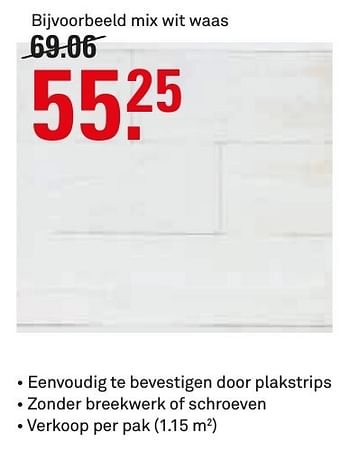 Aanbiedingen Plakhout mix wit waas - Huismerk Karwei - Geldig van 14/11/2016 tot 20/11/2016 bij Karwei