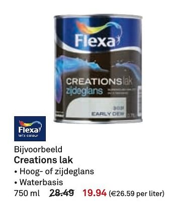 Aanbiedingen Creations lak - Flexa - Geldig van 14/11/2016 tot 20/11/2016 bij Karwei