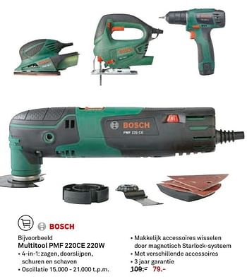 Aanbiedingen Bosch multitool pmf 220ce 220w - Bosch - Geldig van 14/11/2016 tot 20/11/2016 bij Karwei