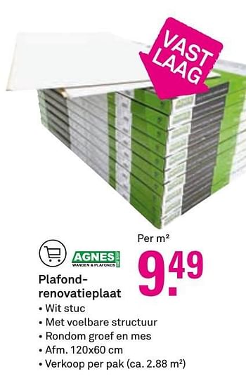 Aanbiedingen Plafondrenovatieplaat - Agnes - Geldig van 14/11/2016 tot 20/11/2016 bij Karwei