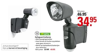 Aanbiedingen Safeguard ledlamp - Huismerk Karwei - Geldig van 14/11/2016 tot 20/11/2016 bij Karwei