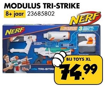 Aanbiedingen Modulus tri-strike - Nerf - Geldig van 05/11/2016 tot 20/11/2016 bij Toys XL