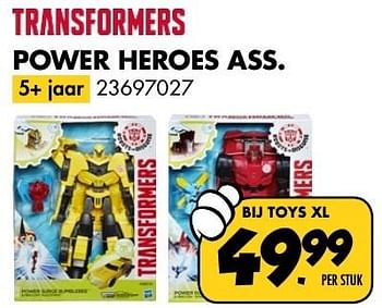 Aanbiedingen Power heroes ass. - Transformers - Geldig van 05/11/2016 tot 20/11/2016 bij Toys XL