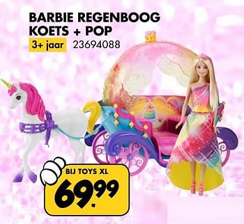 vlam Mus onderwijzen Mattel Barbie regenboog koets + pop - Promotie bij Toys XL