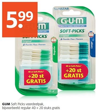 Aanbiedingen Gum soft picks voordeelpak - GUM - Geldig van 06/11/2016 tot 20/11/2016 bij Etos