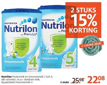 Aanbiedingen Nutrilon dreumesmelk 4 - Nutrilon - Geldig van 06/11/2016 tot 20/11/2016 bij Etos
