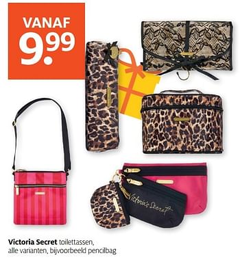 Aanbiedingen Victoria secret toilettassen, pencilbag - Victoria Secret - Geldig van 06/11/2016 tot 20/11/2016 bij Etos