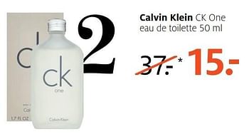 Aanbiedingen Calvin klein ck one eau de toilette - Calvin Klein - Geldig van 06/11/2016 tot 20/11/2016 bij Etos