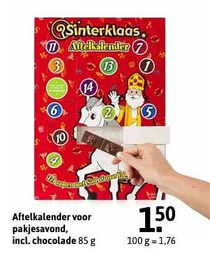 Aanbiedingen Aftelkalender voor pakjesavond chocolade - Huismerk - Xenos - Geldig van 06/11/2016 tot 20/11/2016 bij Xenos