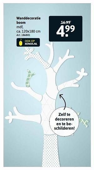 Aanbiedingen Wanddecoratie boom - Huismerk - Xenos - Geldig van 06/11/2016 tot 20/11/2016 bij Xenos