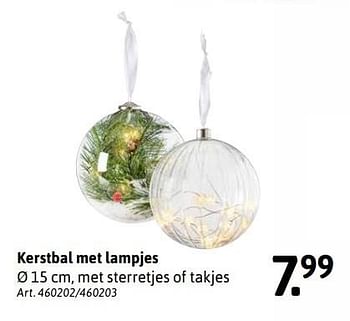 Aanbiedingen Kerstbal met lampjes - Huismerk - Xenos - Geldig van 06/11/2016 tot 20/11/2016 bij Xenos