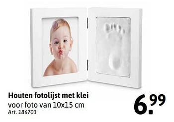 Aanbiedingen Houten fotolijst met klei - Huismerk - Xenos - Geldig van 06/11/2016 tot 20/11/2016 bij Xenos
