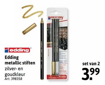 Aanbiedingen Edding metallic stiften - Edding - Geldig van 06/11/2016 tot 20/11/2016 bij Xenos