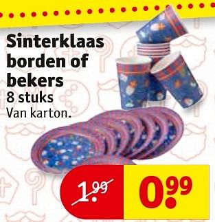 Aanbiedingen Sinterklaas borden of bekers - Huismerk - Kruidvat - Geldig van 08/11/2016 tot 20/11/2016 bij Kruidvat