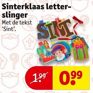 Aanbiedingen Sinterklaas letterslinger - Huismerk - Kruidvat - Geldig van 08/11/2016 tot 20/11/2016 bij Kruidvat
