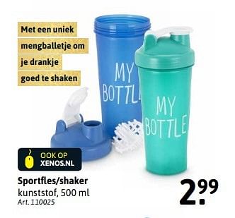 Aanbiedingen Sportfles-shaker - Huismerk - Xenos - Geldig van 06/11/2016 tot 20/11/2016 bij Xenos