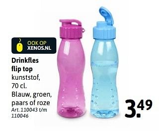 Aanbiedingen Drinkfles flip top - Huismerk - Xenos - Geldig van 06/11/2016 tot 20/11/2016 bij Xenos