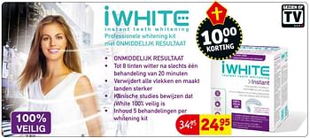 Aanbiedingen Professionele whitening kit - IWHITE - Geldig van 08/11/2016 tot 20/11/2016 bij Kruidvat