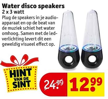 Aanbiedingen Water disco speakers - Huismerk - Kruidvat - Geldig van 08/11/2016 tot 20/11/2016 bij Kruidvat