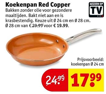 Aanbiedingen Koekenpan red copper - Huismerk - Kruidvat - Geldig van 08/11/2016 tot 20/11/2016 bij Kruidvat