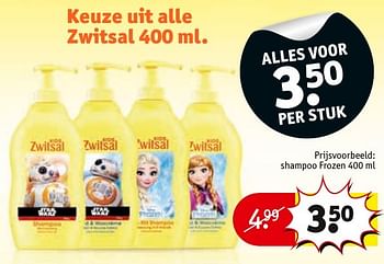 Aanbiedingen Shampoo frozen - Zwitsal - Geldig van 08/11/2016 tot 20/11/2016 bij Kruidvat