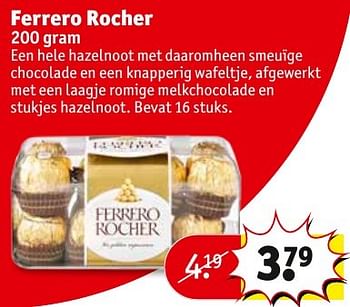 Aanbiedingen Ferrero rocher - Ferrero - Geldig van 08/11/2016 tot 20/11/2016 bij Kruidvat